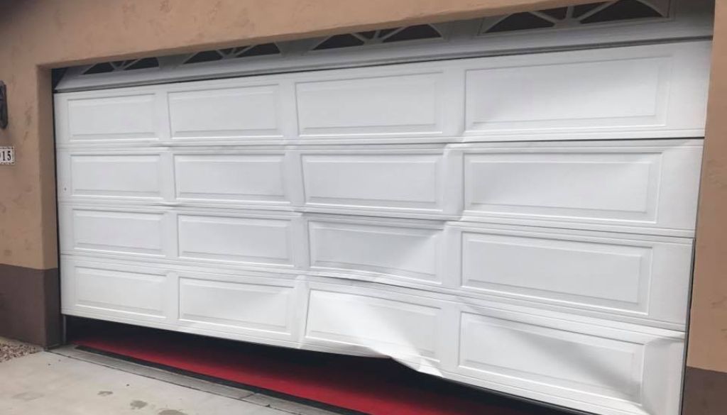 Repair a Dented Garage Door Panel